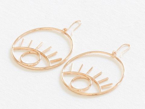 BERNADETTE EYES HOOPS EARRINGS Gold