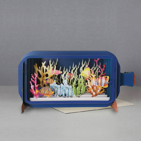 Tropical Fish 'Message In A Bottle' 3D Card