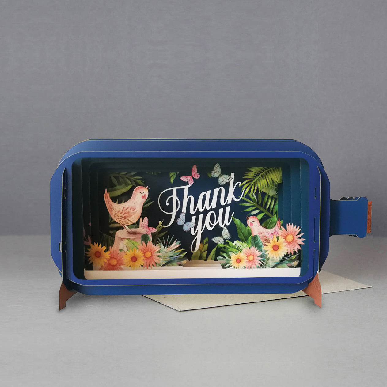 Thank You 'Message In A Bottle' 3D Card