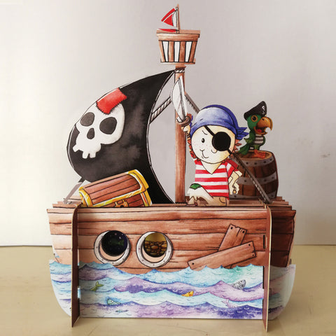 Pirate Ship 3D Card