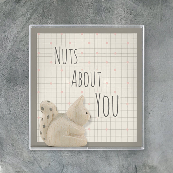 'Nuts About You' Boxed Wooden Squirrel