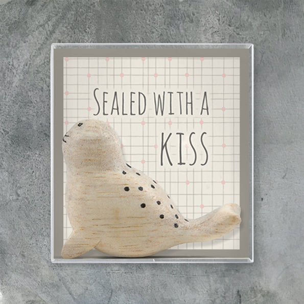 'Sealed With A Kiss' Boxed Wooden Seal