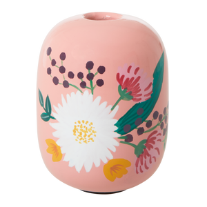 Hand painted, Floral, Enamel Candle Holder