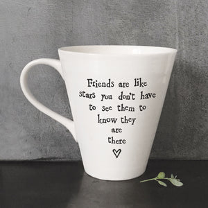 Boxed Porcelain Mug - 'Friends are like Stars'