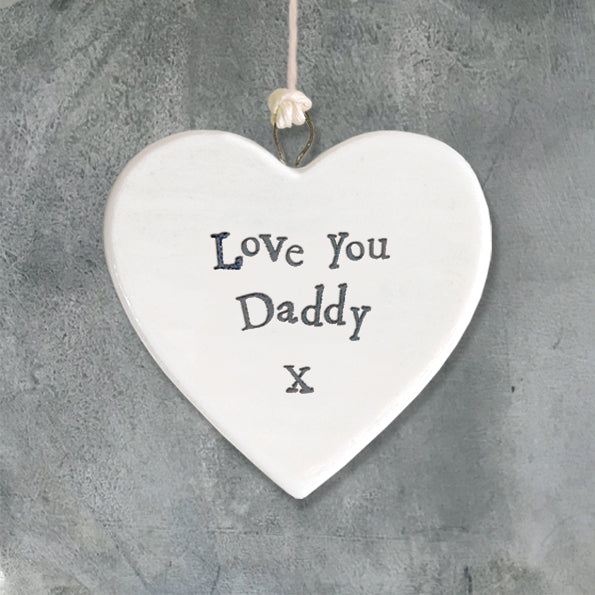 Small Porcelain Heart -  Love you Daddy