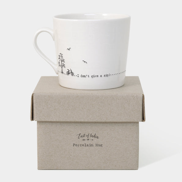 Boxed Porcelain Mug - 'Give a Sip'