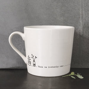 Boxed Porcelain Mug - 'Probably Wine'