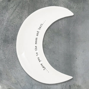 'Moon And Back' Porcelain Dish