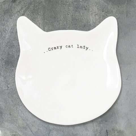 'Crazy Cat Lady' Porcelain Dish