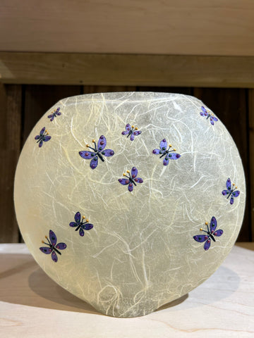 Cream Butterfly Gallery Vase