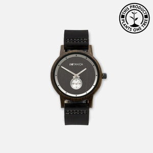 Olive Watch - Black Leather Strap