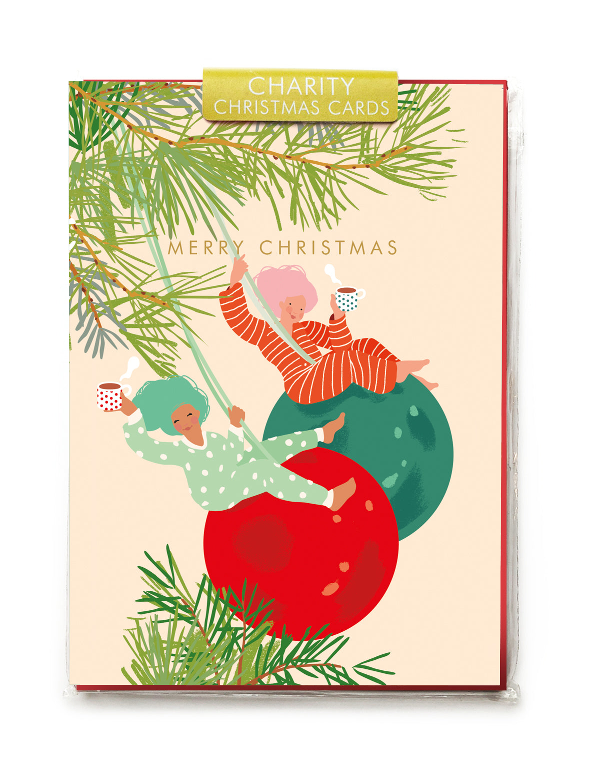 Swinging On A Bauble Charity Pack of Christmas Cards