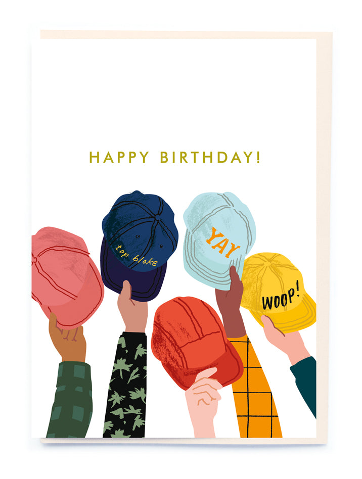 Caps Birthday Card