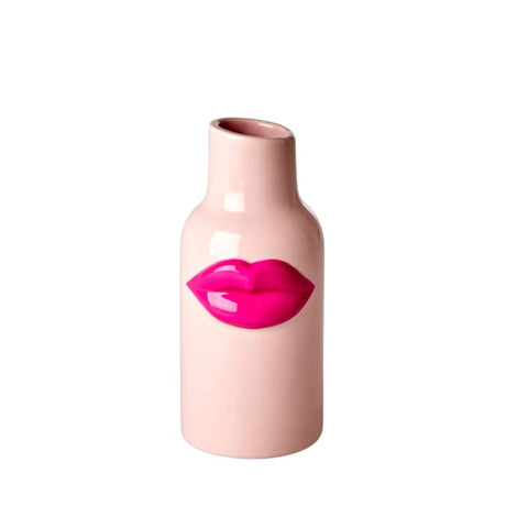 Pink Lips Ceramic Vase - Small