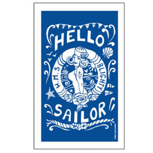 'Hello sailor' Tea towel