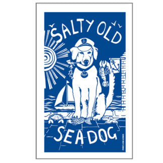 'Salty Old Seadog' Tea towel