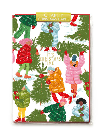 Christmas Tree Fun Charity Pack of Christmas Cards